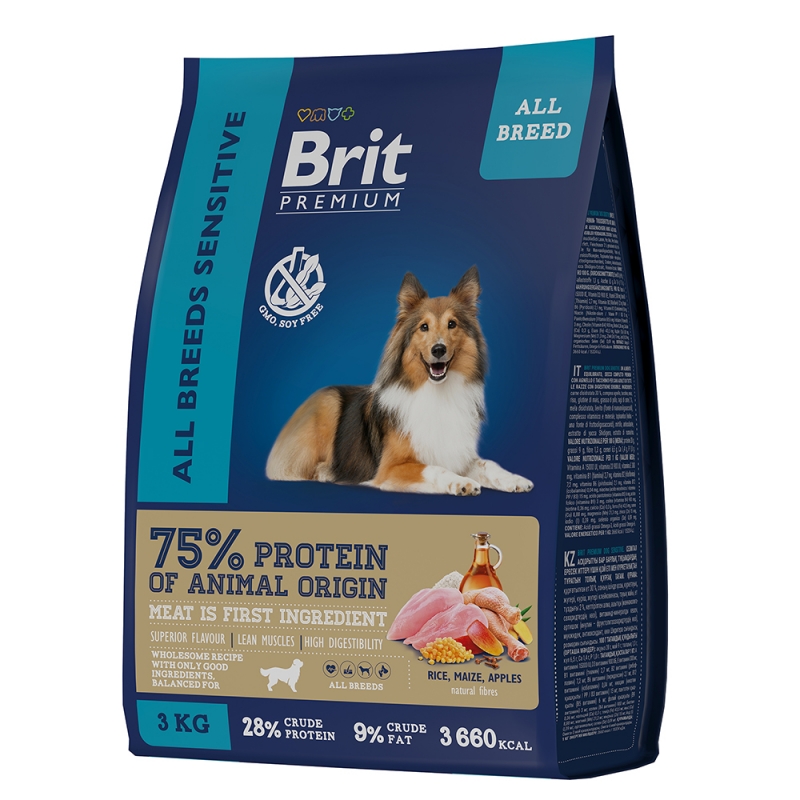 Brit Premium Dog Sensitive, 3кг 