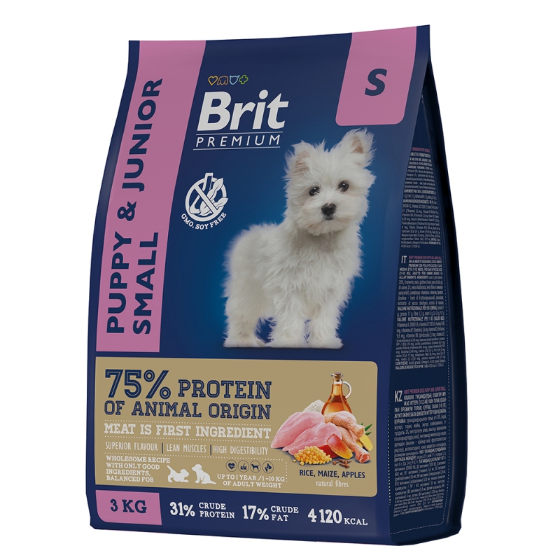 Brit Premium Dog Puppy and Junior Small с курицей, 1кг 