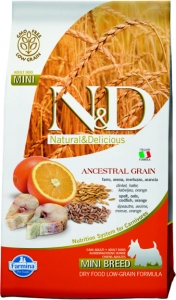 Farmina N&D Low Grain Codfish & Orange Adult Mini 7 кг